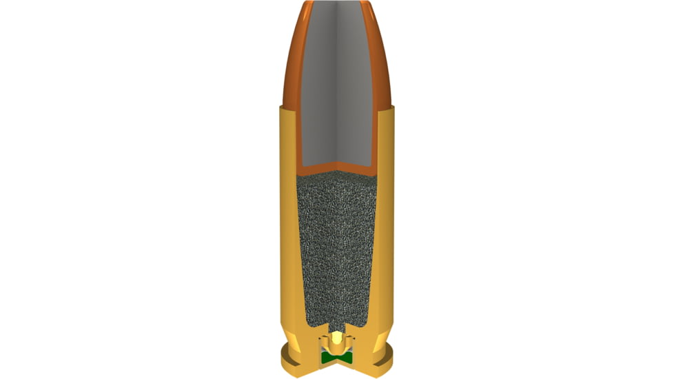Winchester USA Handgun 9x23mm Winchester 124 grain Jacketed Flat Point Brass Cased Centerfire Pistol Ammo, 50 Rounds, Q4304