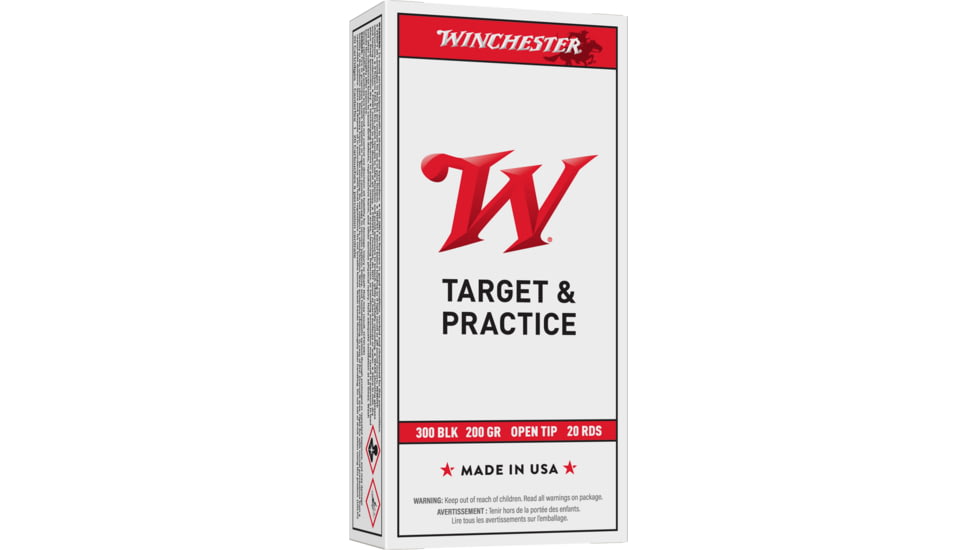 Winchester USA RIFLE .300 AAC Blackout 200 grain Full Metal Jacket Centerfire Rifle Ammo, 20 Rounds, USA300BLKX