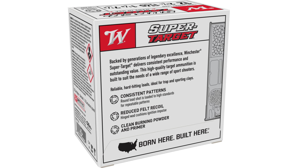 Winchester USA Shotshell 12 Gauge 1 1/8 oz, 2.75in, 7.5 Shot Size, Centerfire Shotgun Ammo, 25 Rounds, TRGT127