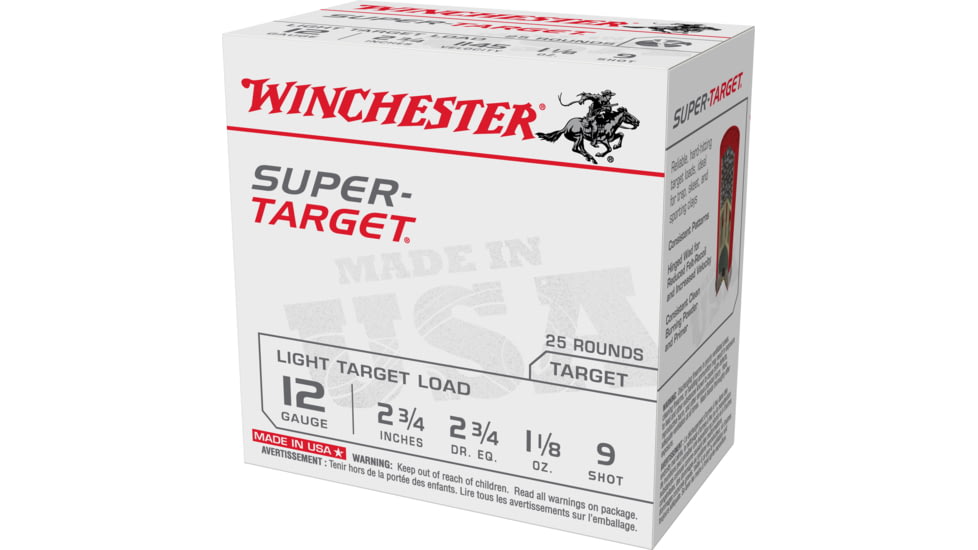 Winchester USA Shotshell 12 Gauge 1 1/8 oz 2.75in Centerfire Shotgun Ammo, 25 Rounds, TRGT129