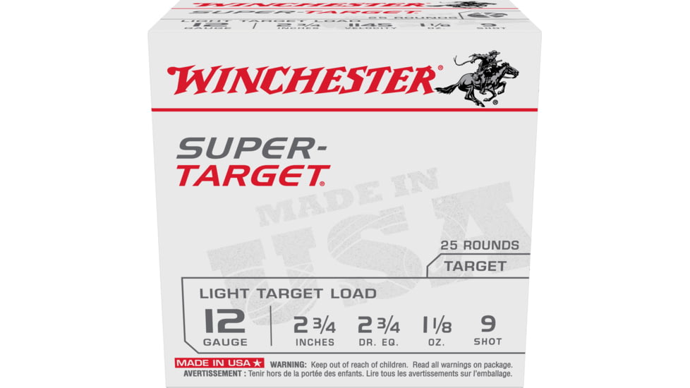 Winchester USA Shotshell 12 Gauge 1 1/8 oz 2.75in Centerfire Shotgun Ammo, 25 Rounds, TRGT129