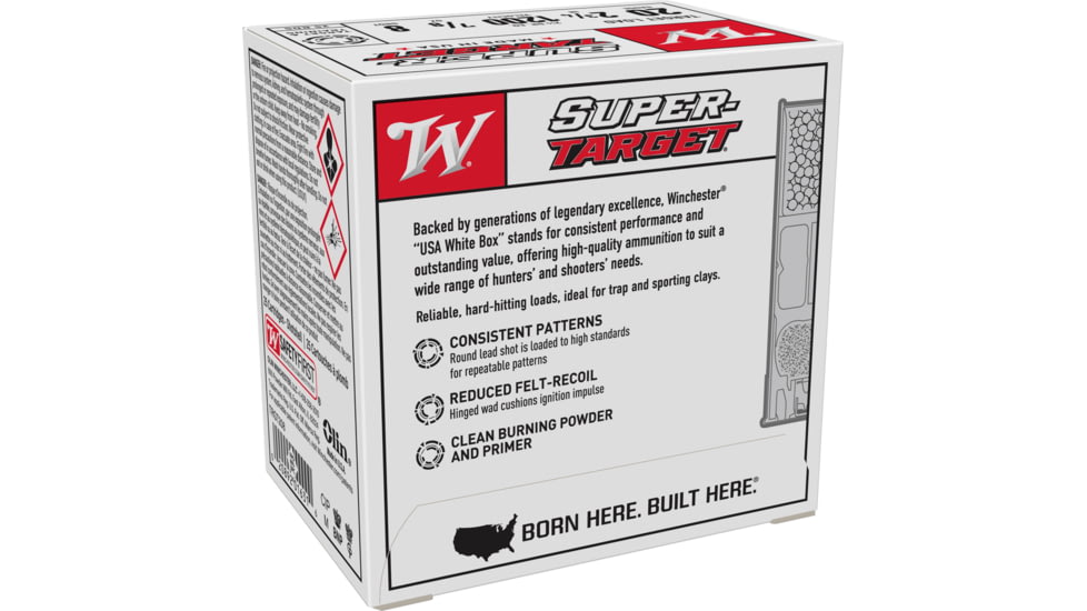 Winchester USA Shotshell 20 Gauge 7/8 oz 2.75in Centerfire Shotgun Ammo, 25 Rounds, TRGT208