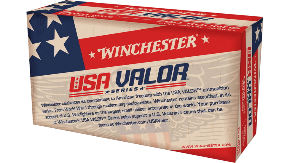 Winchester USA Valor 9 mm NATO 124 Grain FMJ Centerfire Pistol Ammo, 200 Rounds, USA9NATOW