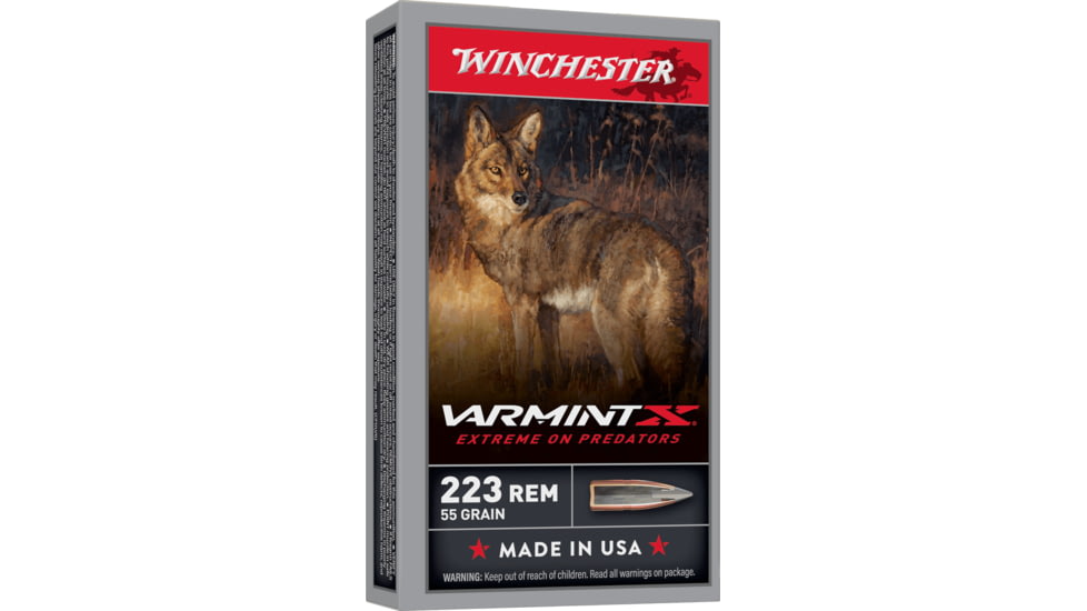 Winchester Varmint X RIFLE .223 Remington 55 grain Rapid Expansion Polymer Tip Centerfire Rifle Ammo, 20 Rounds, X223P