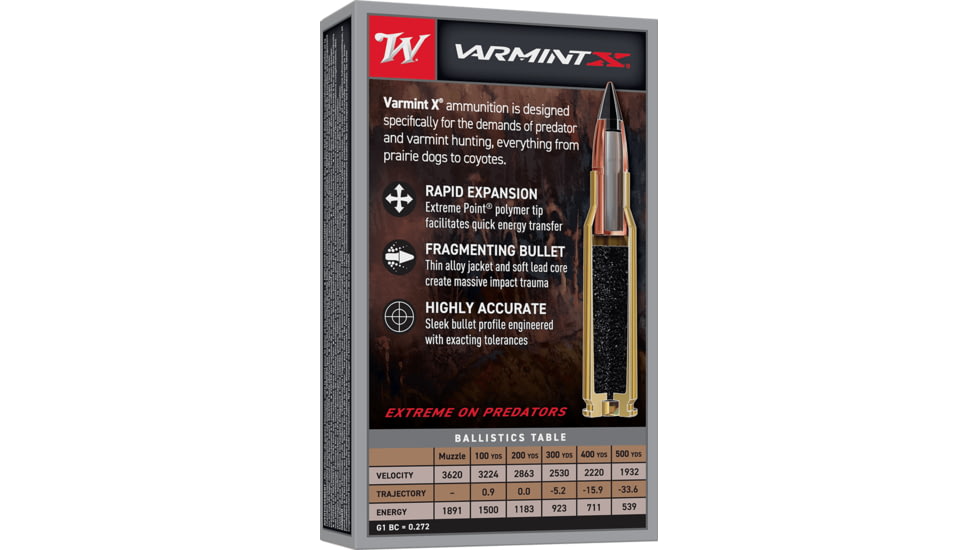 Winchester Varmint X Rifle Ammo 1102314
