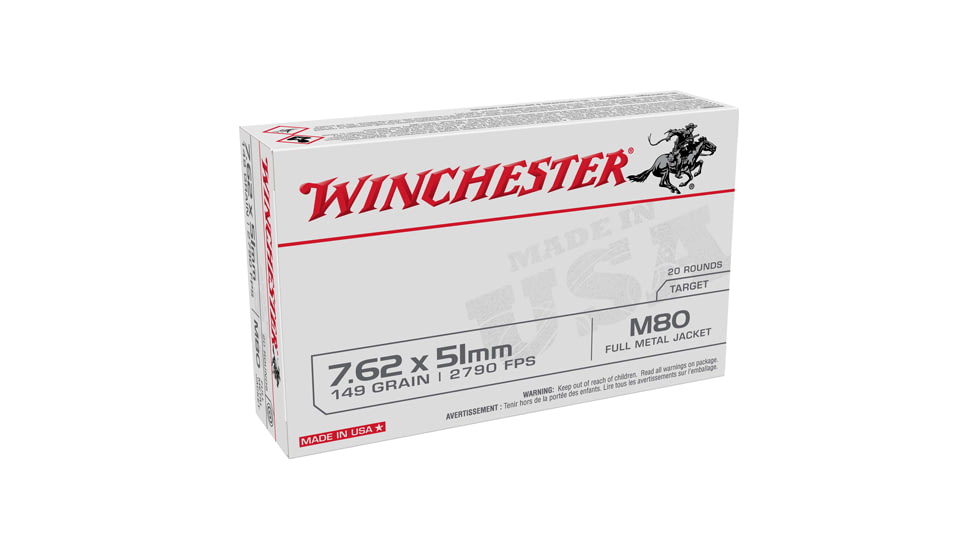 Winchester Win Ammo 7.62x51mm 149gr. Fmj Usa Target 20-pack