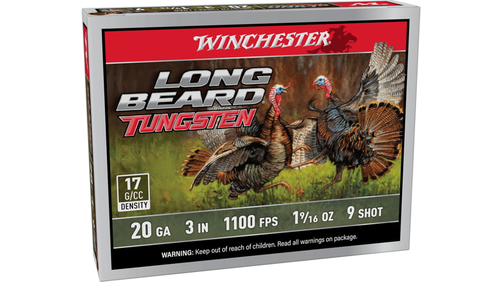 Winchester Long Beard 20 Gauge 1 9/16oz 3in Shotgun Ammo, #9, 5 Rounds, LBT2039