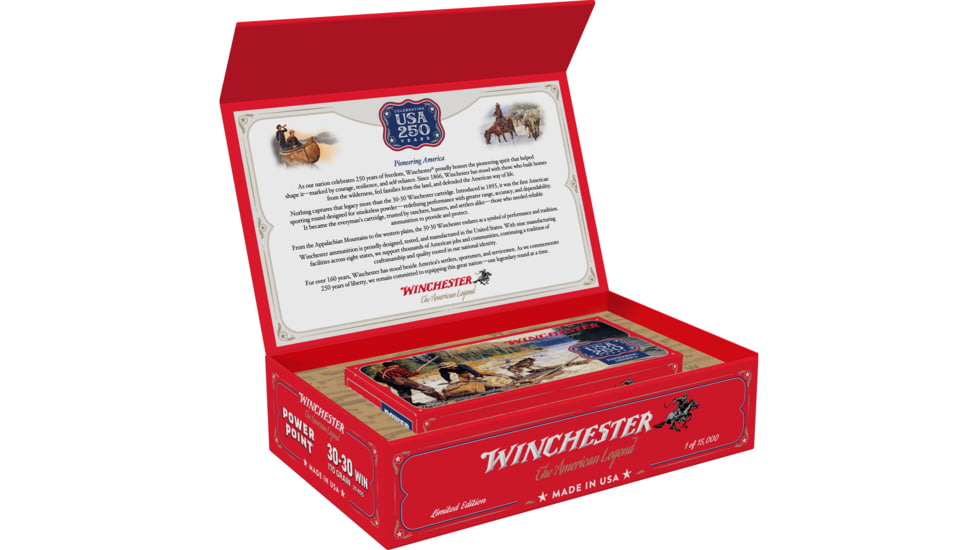 Winchester Winchester Super-X 250Th Anniversary .30-30 Winchester 170 Grain Jacketed Soft Point Brass Cased Rifle Ammo, 20 Rounds, X3030250