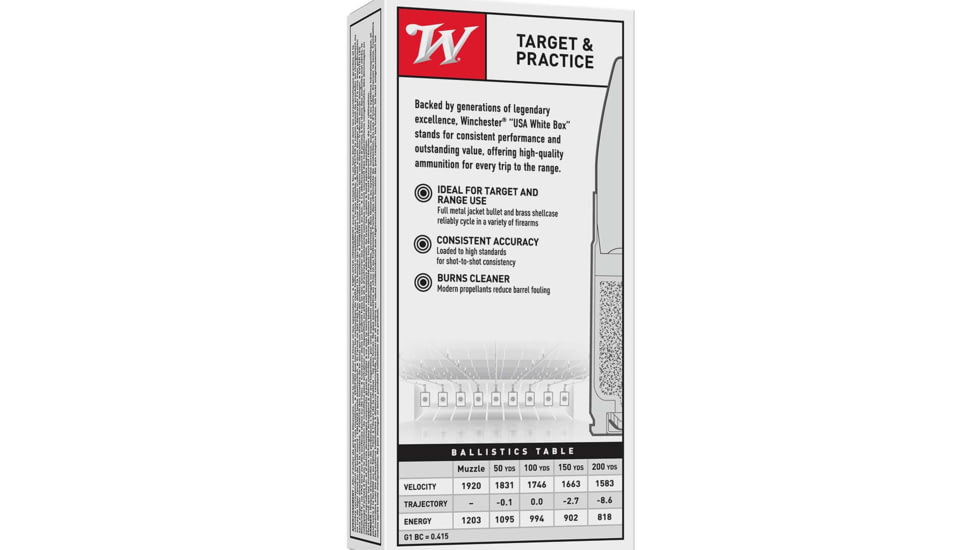 Winchester Usa 300 Aac 147gr Fmj 125rd 6bx/cs