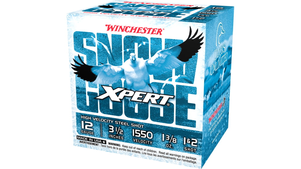 Winchester Xpert Snow Goose 12 Gauge 1 3/8 oz 3.5in Centerfire Shotgun Ammo, 25 Rounds, WXS12L12