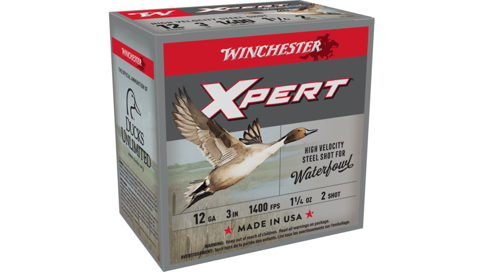 Winchester Xpert Waterfowl 12 Gauge 3in Shotgun Ammo, 25 Rounds, WEX123H2DU