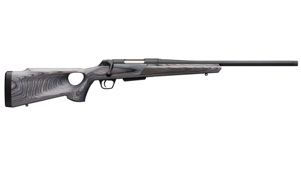 Winchester XPR Varmint Bolt Action Rifle With Thumbhole Stock, .243 Winchester, 24in Heavy Barrel, 1-10, Laminate Black Stock, Matte Black, 535727212-FRRMPG