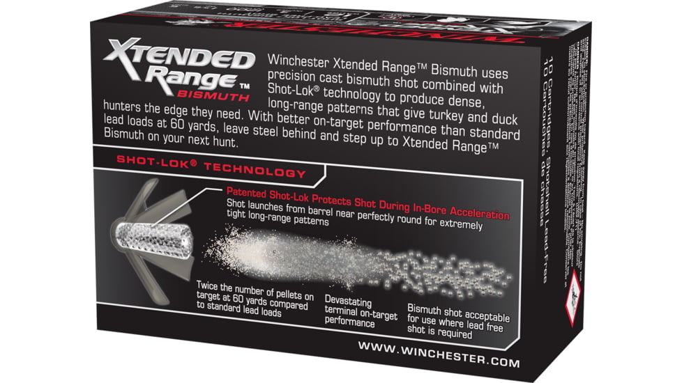Winchester Xtended RANGE 12 Gauge 1 5/8 oz 3in Centerfire Shotgun Ammo, 10 Rounds, XRB1235