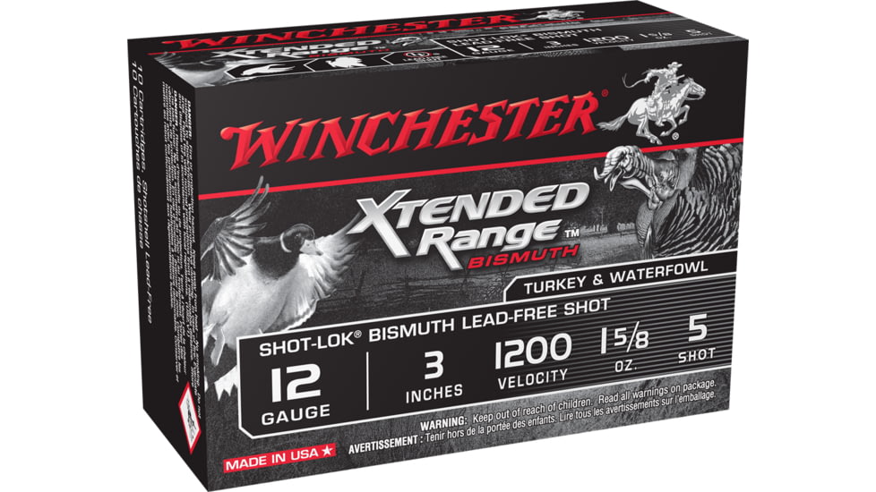 Winchester Xtended RANGE 12 Gauge 1 5/8 oz 3in Centerfire Shotgun Ammo, 10 Rounds, XRB1235
