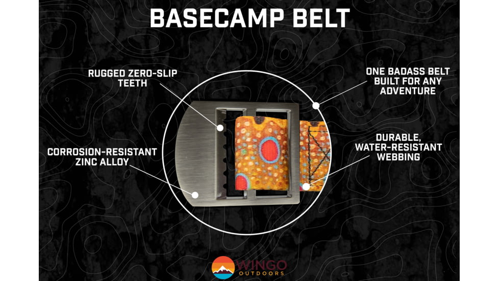 Wingo Outdoors Basecamp Belt, Brown Trout, One Size Fits Most, W-BAS-104-OS