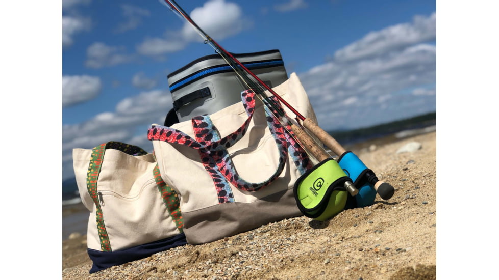 Wingo Outdoors Beach &amp; Boat Fish Skin Tote, Brook Trout, 20 inW x 15 inH x 12 inD, W-TOT-103-OS