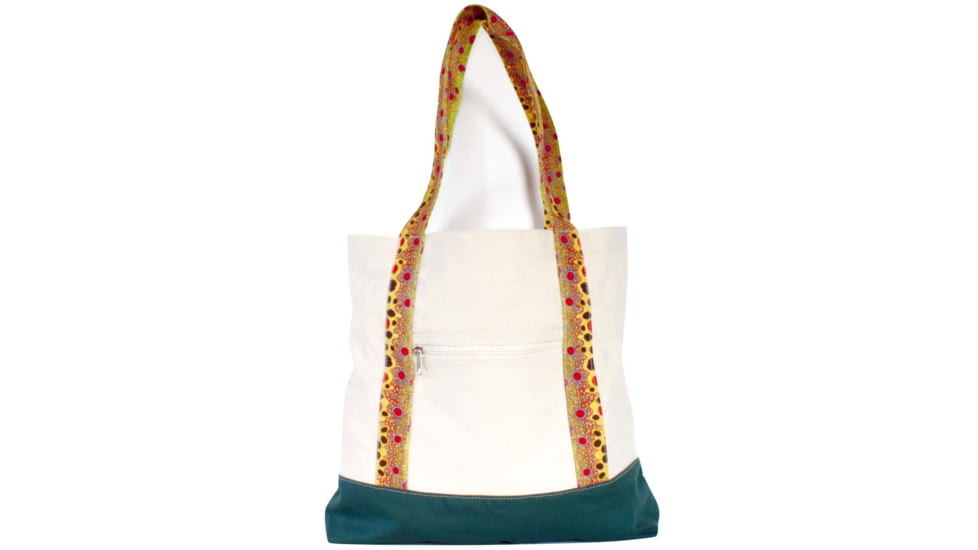 Wingo Outdoors Beach &amp; Boat Fish Skin Tote, Brown Trout, 20 inW x 15 inH x 12 inD, W-TOT-104-OS