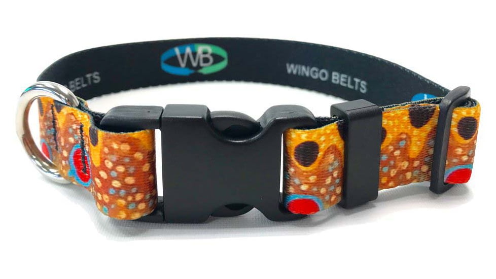 Wingo Outdoors Dog Collar, Brown Trout, Large/X-Large, W-COL-104-LXL