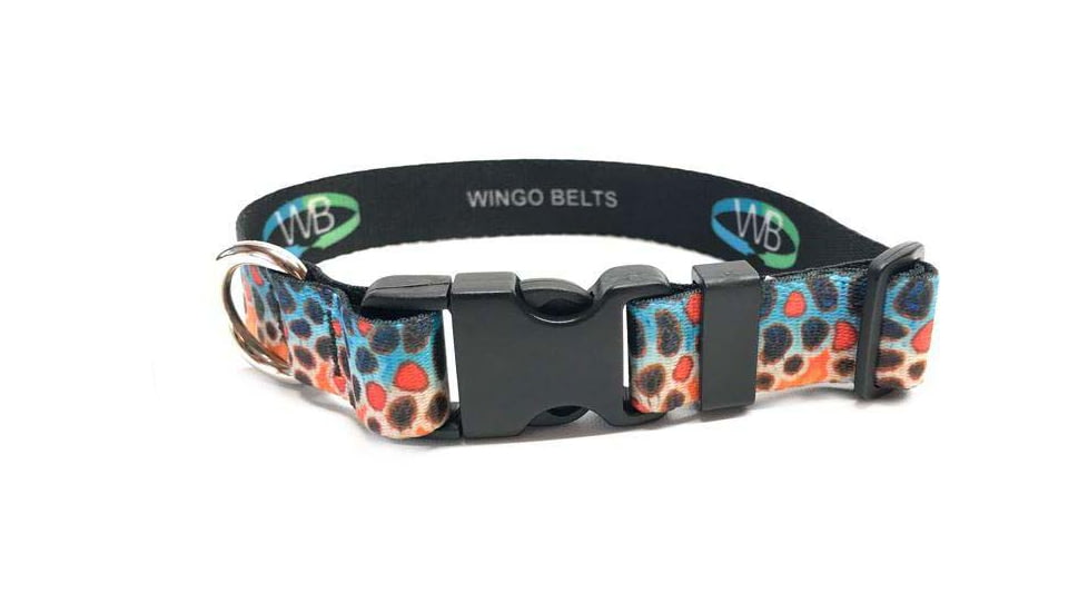 Wingo Outdoors Artisan Dog Collar, DeYoung Brown Trout, Small/Medium, W-COL-602-SMD