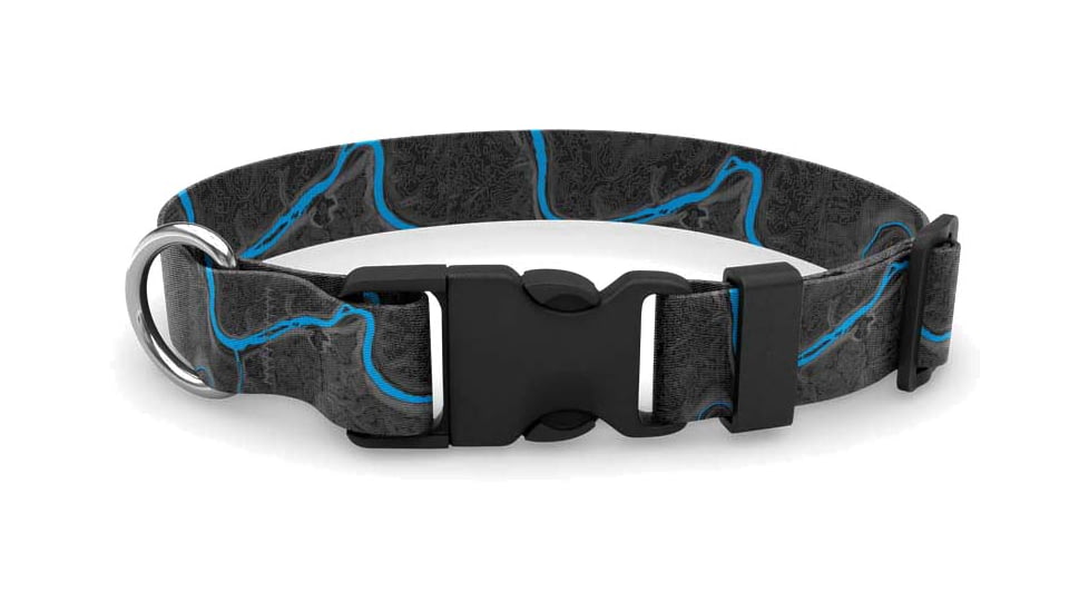 Wingo Outdoors Artisan Dog Collar, River Topo, Small/Medium, W-COL-409-SMD