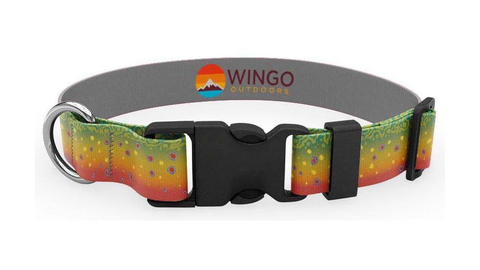 Wingo Outdoors Artisan Dog Collar, Brook Trout, Small/Medium, W-COL-122-SMD