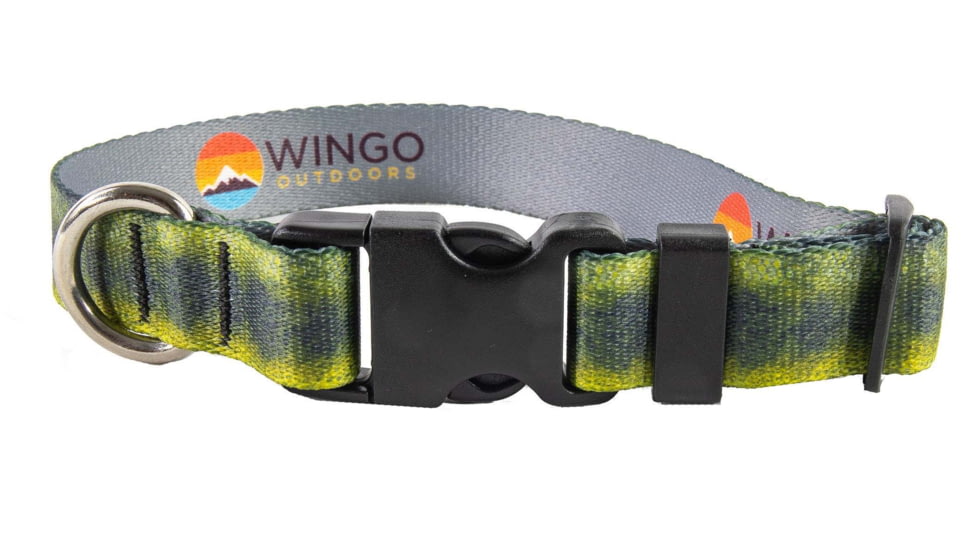 Wingo Outdoors Artisan Dog Collar, Largemouth Bass, Large/XLarge, W-COL-118-LXL