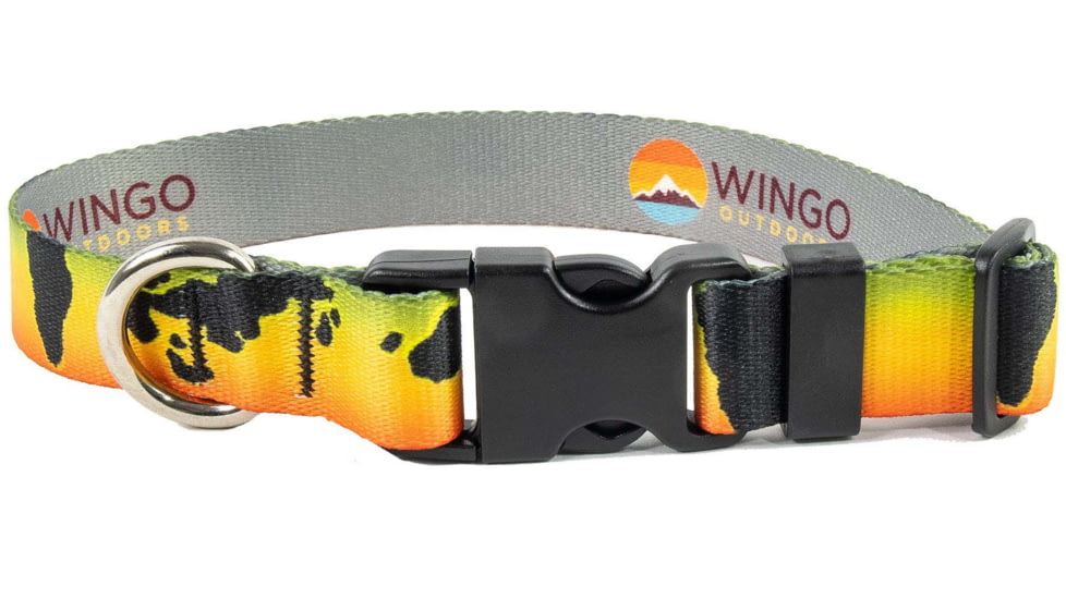 Wingo Outdoors Artisan Dog Collar, Peacock Bass, Small/Medium, W-COL-121-SMD