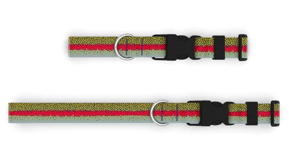 Wingo Outdoors Dog Collars, Rainbow Trout, Large/X-Large, W-COL-124-LXL
