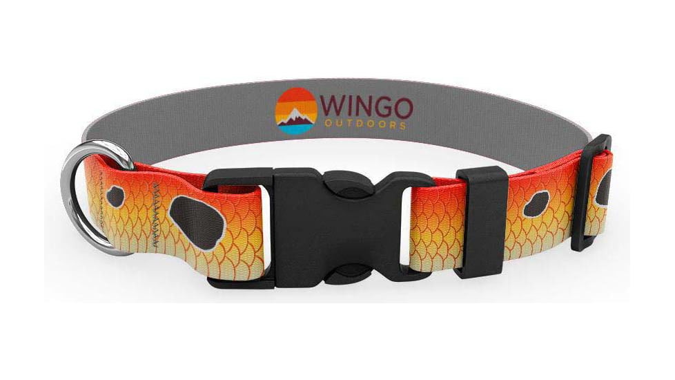 Wingo Outdoors Artisan Dog Collar, Redfish, Large/XLarge, W-COL-128-LXL
