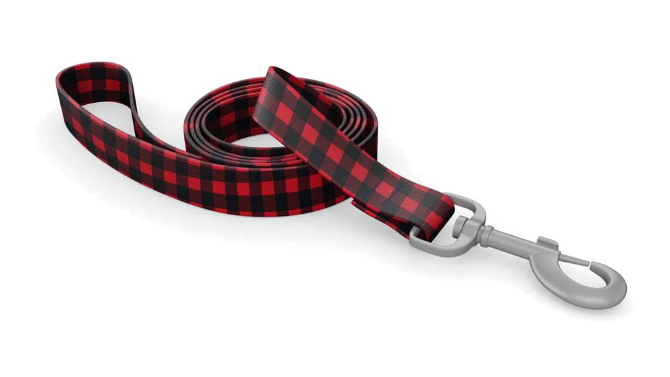 Wingo Outdoors Dog Leash, Buffalo Check Red, W-LEA-138-6FT