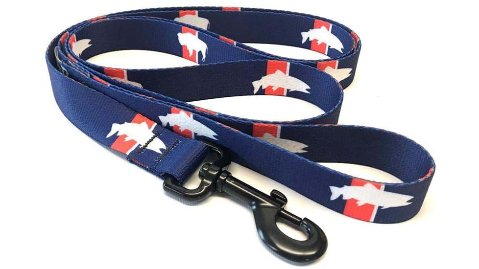 Wingo Outdoors Dog Leash - RepYourWater, Bison Trutta, 6 foot length, W-LEA-502-6FT