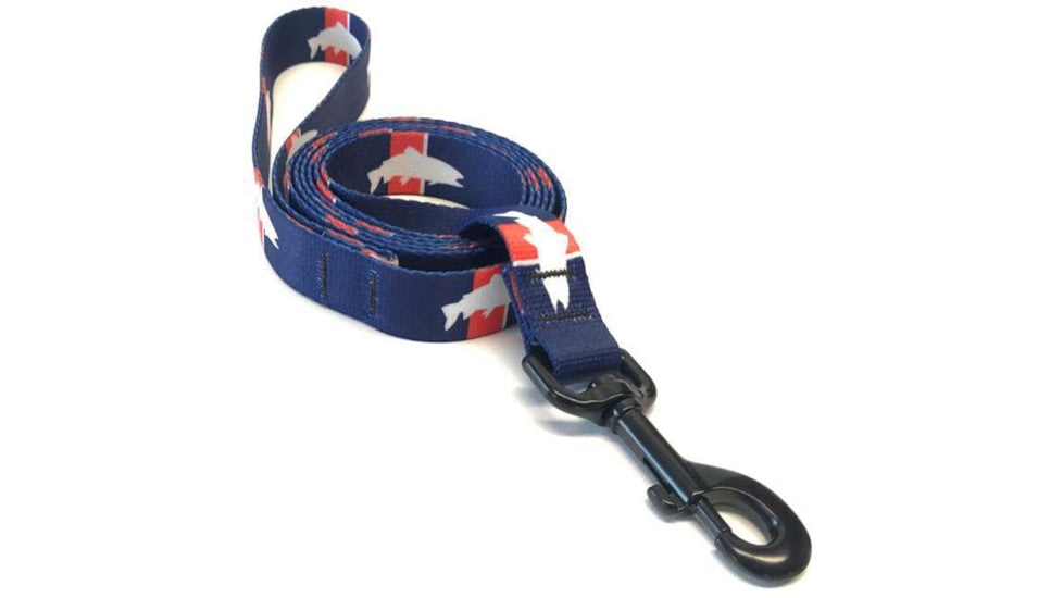 Wingo Outdoors Dog Leash - RepYourWater, Bison Trutta, 6 foot length, W-LEA-502-6FT