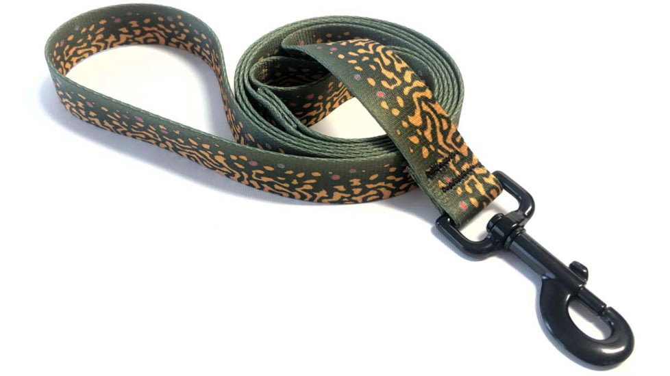 Wingo Outdoors Dog Leash - RepYourWater, Brook Trout, 6 foot length, W-LEA-503-6FT