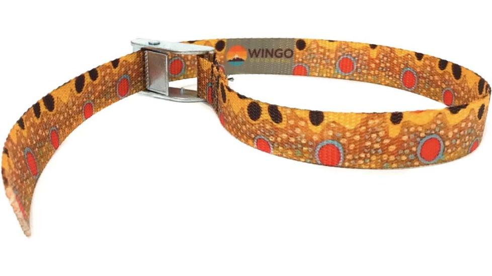 Wingo Outdoors Fish Skin Cam Strap, Brown Trout, 2 foot length, W-CAM-104-2FT