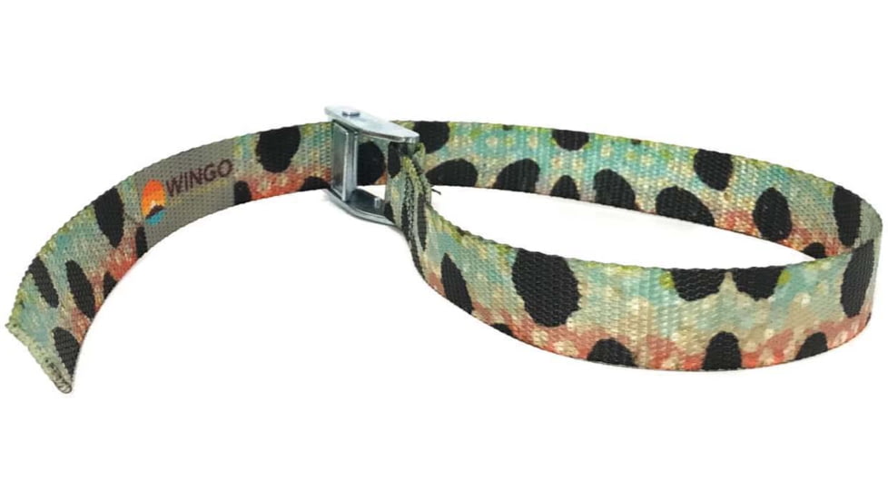 Wingo Outdoors Fish Skin Cam Strap, Rainbow Trout, 2 foot length, W-CAM-112-2FT