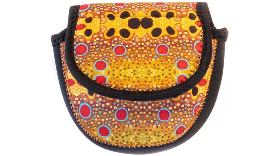 Wingo Outdoors Fish Skin Reel Case, Brown Trout, Large, W-RLC-104-LG