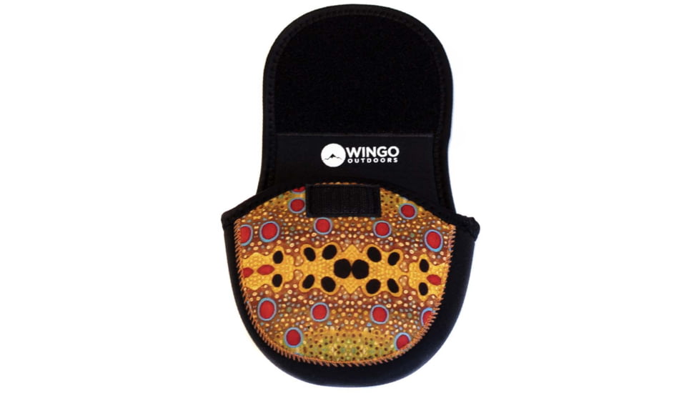 Wingo Outdoors Fish Skin Reel Case, Brown Trout, Large, W-RLC-104-LG