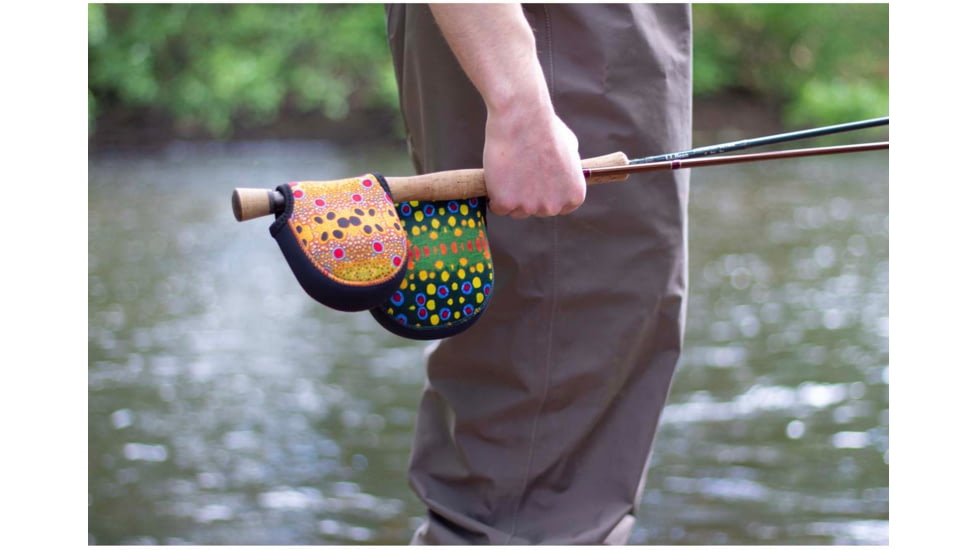 Wingo Outdoors Fish Skin Reel Case, Brown Trout, Large, W-RLC-104-LG