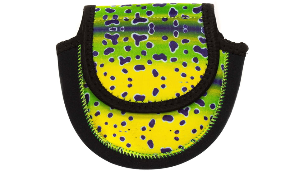 Wingo Outdoors Fish Skin Reel Case, Mahi Mahi, Large, W-RLC-109-LG