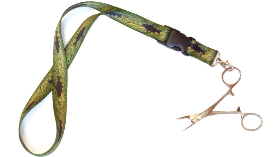 Wingo Outdoors Lanyard - RepYourWater, Topo Trout, 18 inch length, W-LAN-513-18