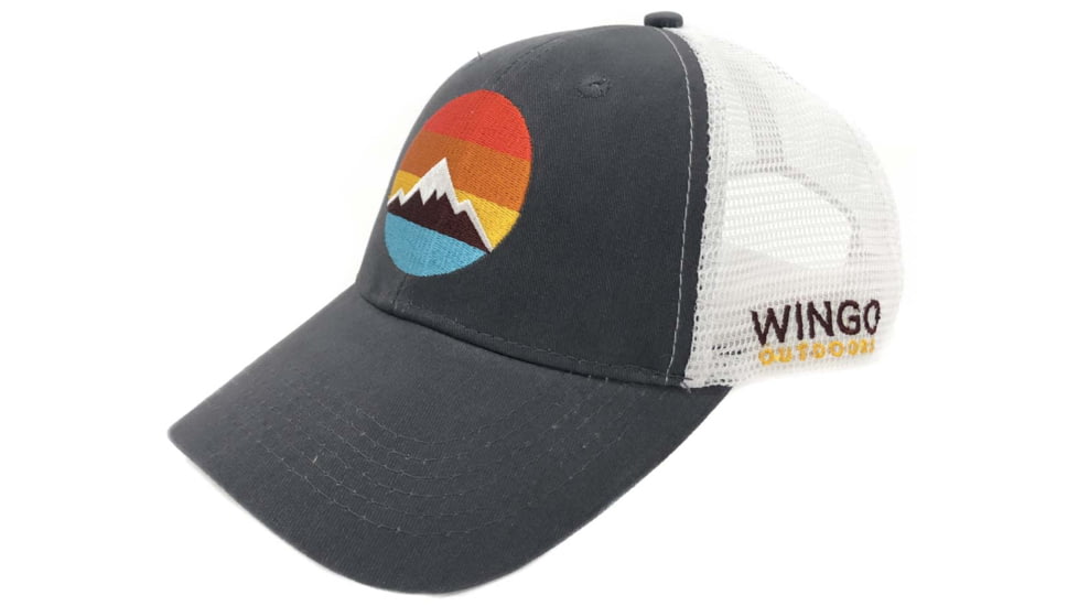 Wingo Outdoors Logo Hat, Grey/White, One Size, W-HAT-LOG-GW