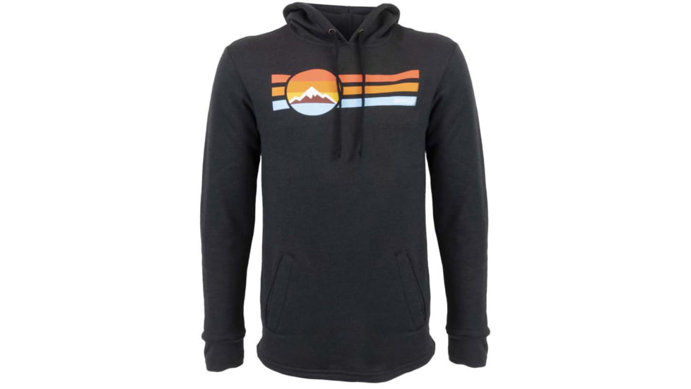 Wingo Outdoors Retro Hoodie - Men's, Black w/ Retro Logo, Medium, W-APP-RLH-BM