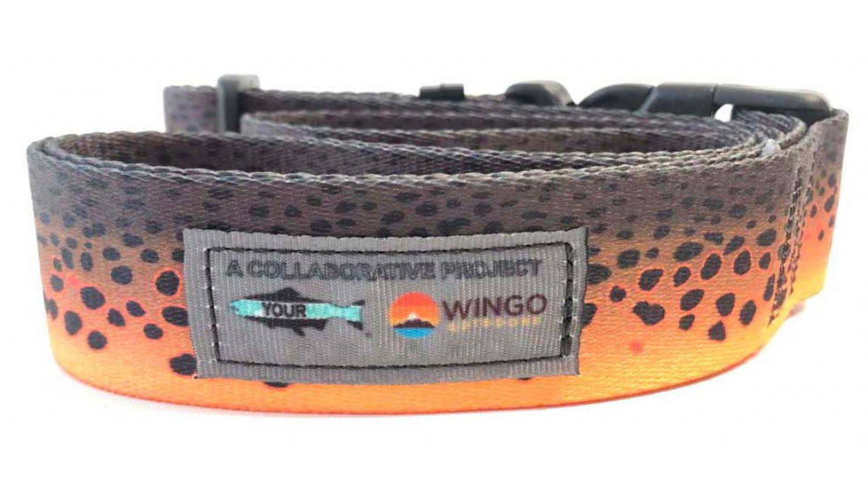 Wingo Outdoors Wading Belt - RepYourWater, Brown Trout, One Size Fits Most, W-WAD-504-OS
