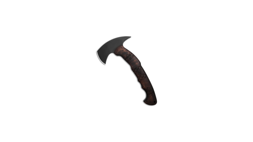 Winkler Knives RnD Compact Axe, Black, Wood, Brown Handle, Tribal Maple w/ Kydex Carrier, Brown/Black, 10.75 inch, BHQ-191006