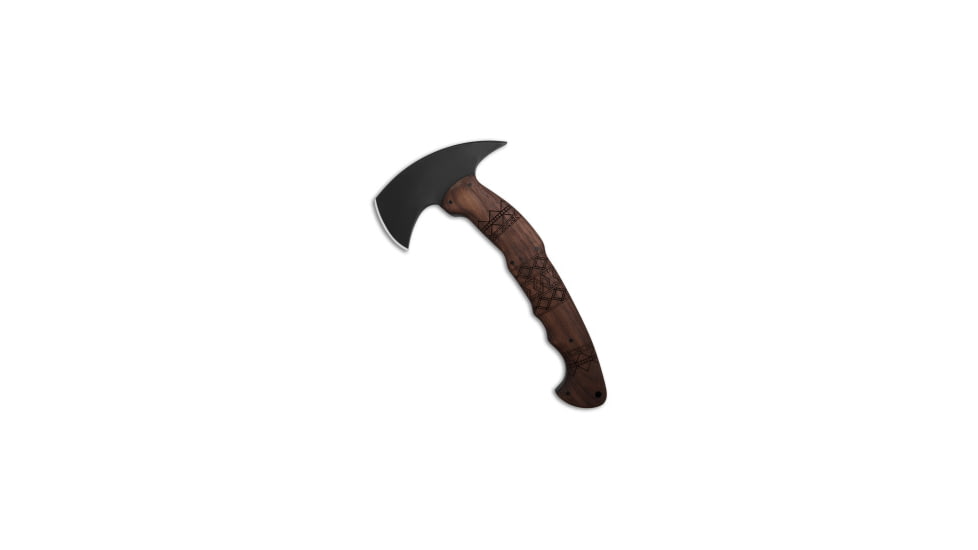 Winkler Knives RnD Compact Axe, Black, Wood, Brown Handle, Tribal Walnut w/ Kydex Carrier, Brown/Black, 10.75 inch, BHQ-191007