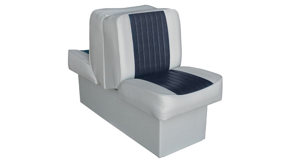Wise Deluxe Lounge Seat w/ 10'' Base, Wise Gray/Wise Navy, Large, 8WD707P-1-660