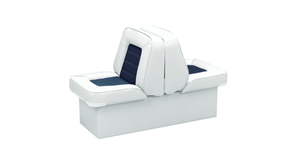 Wise Bucket Style Lounge Seat w/ 10'' Base, Wise White/Wise Navy, Large, 8WD505P-1-924