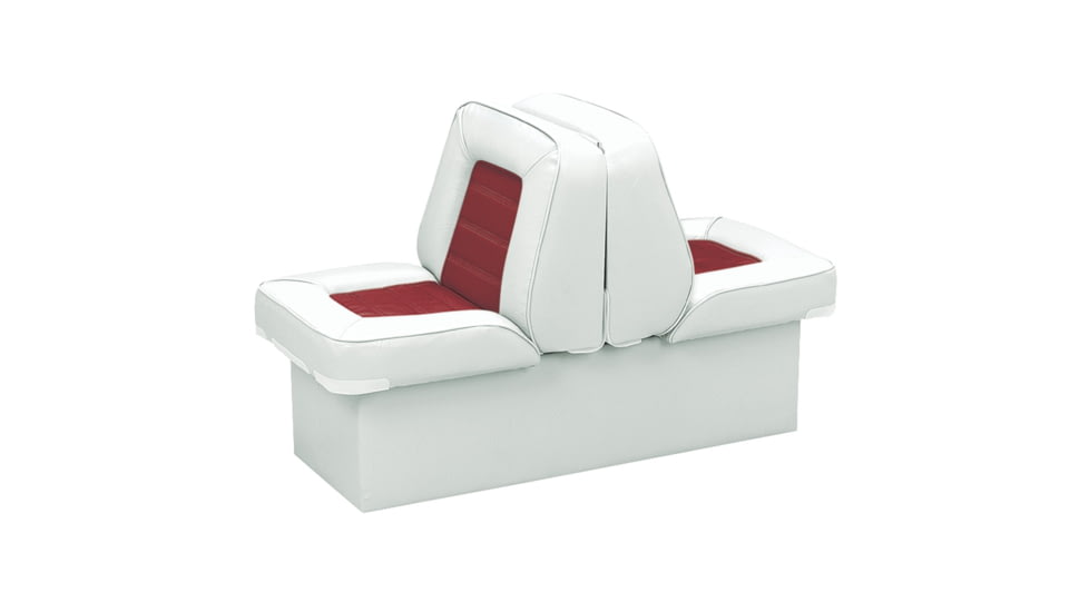 Wise Bucket Style Lounge Seat w/ 10'' Base, Wise White/Wise Red, Large, 8WD505P-1-925