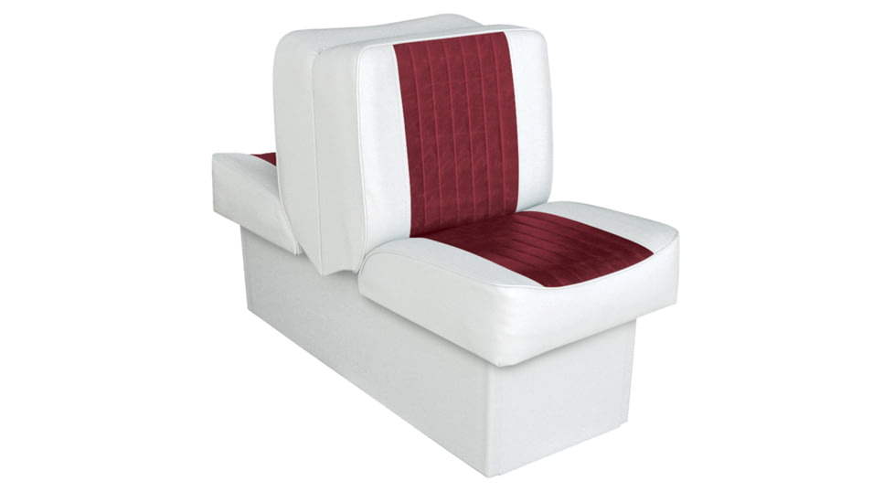 Wise Deluxe Lounge Seat w/ 10'' Base, Wise White/Wise Red, Large, 8WD707P-1-925