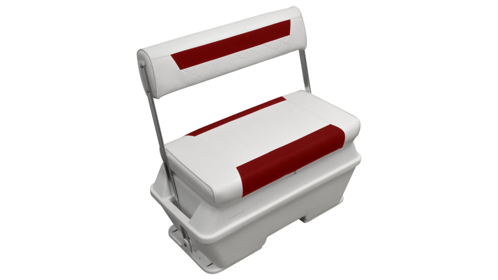 Wise DLX Pontoon 70 Qt Swingback Cooler, Brite White/Crimson Red, Large, DLX156-1906